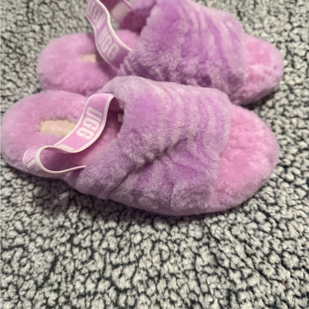 UGG Lavender Fluffy Slippers